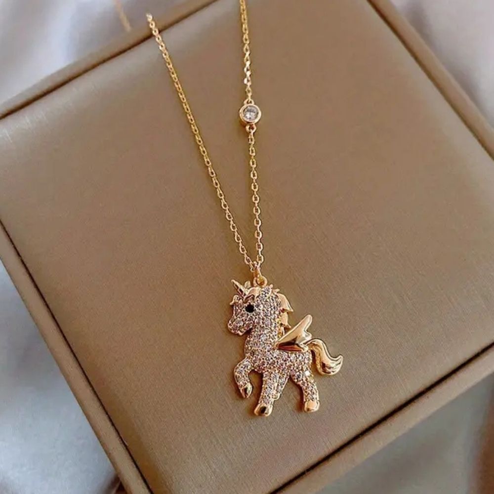 18K Gold Plated Unicorn Necklace